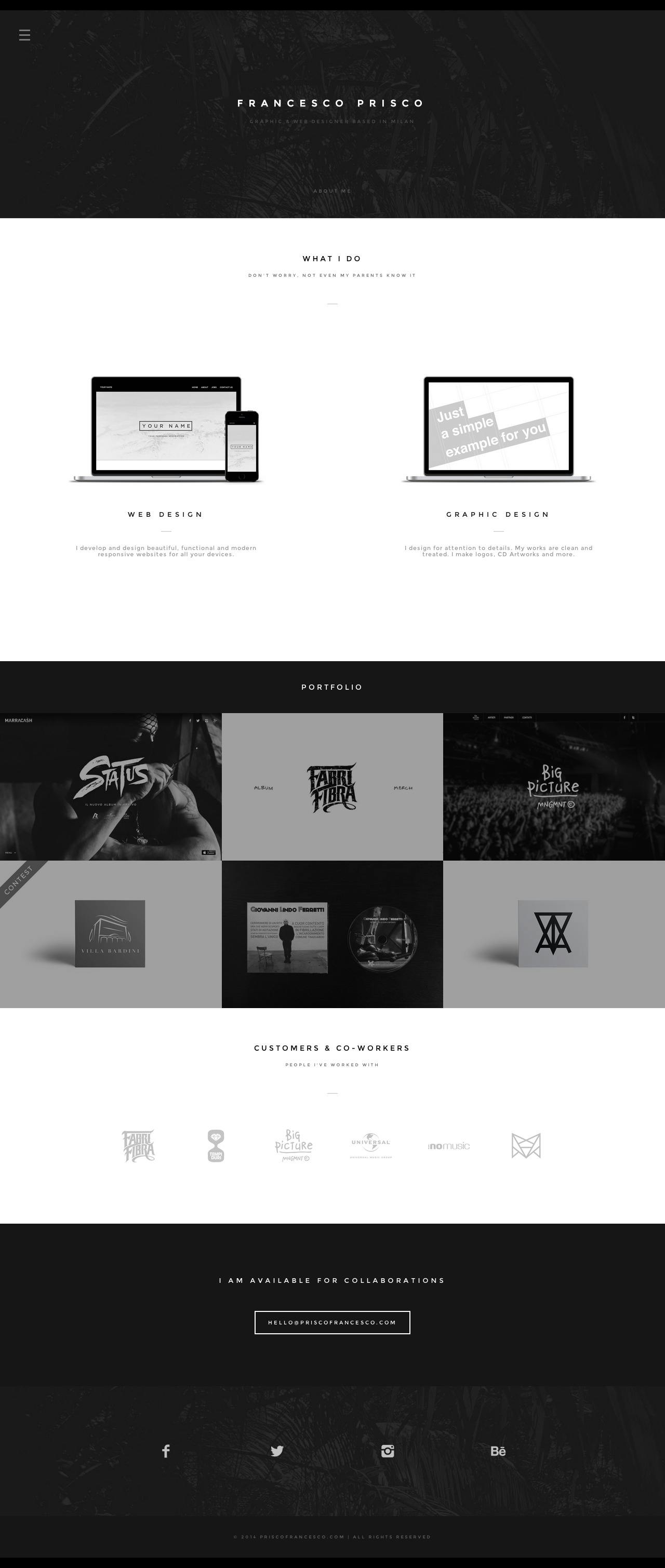 Francesco Prisco Website Screenshot