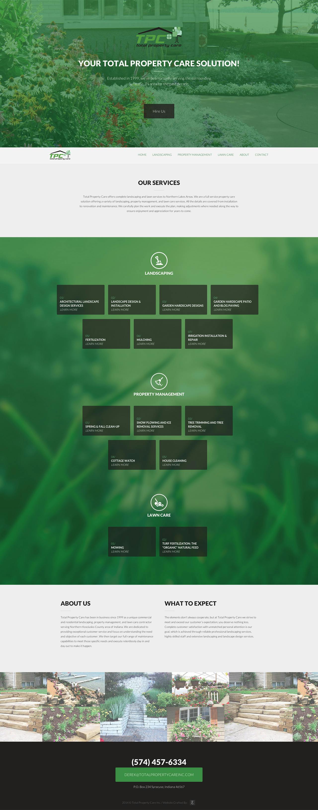 Total Property Care Inc. Website Screenshot