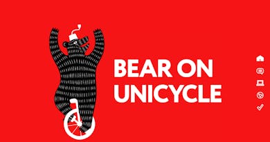 Bear On Unicycle Thumbnail Preview