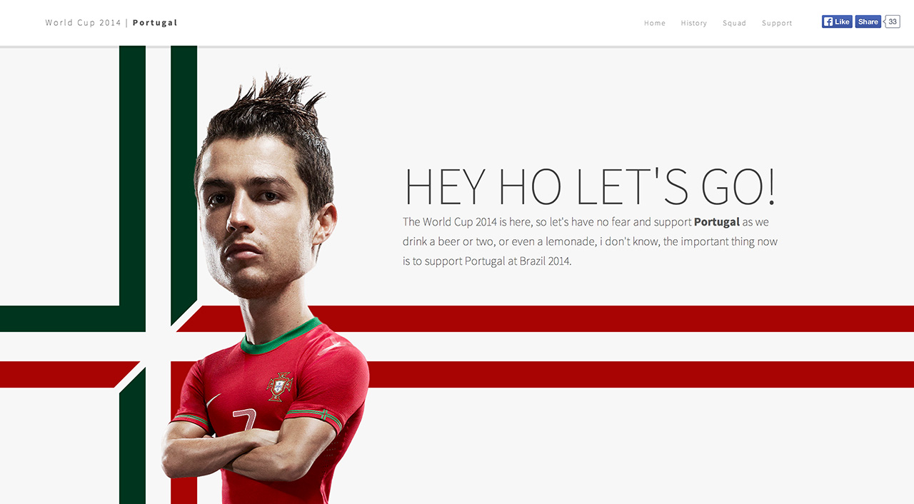 Portugal 2014 World Cup Website Screenshot