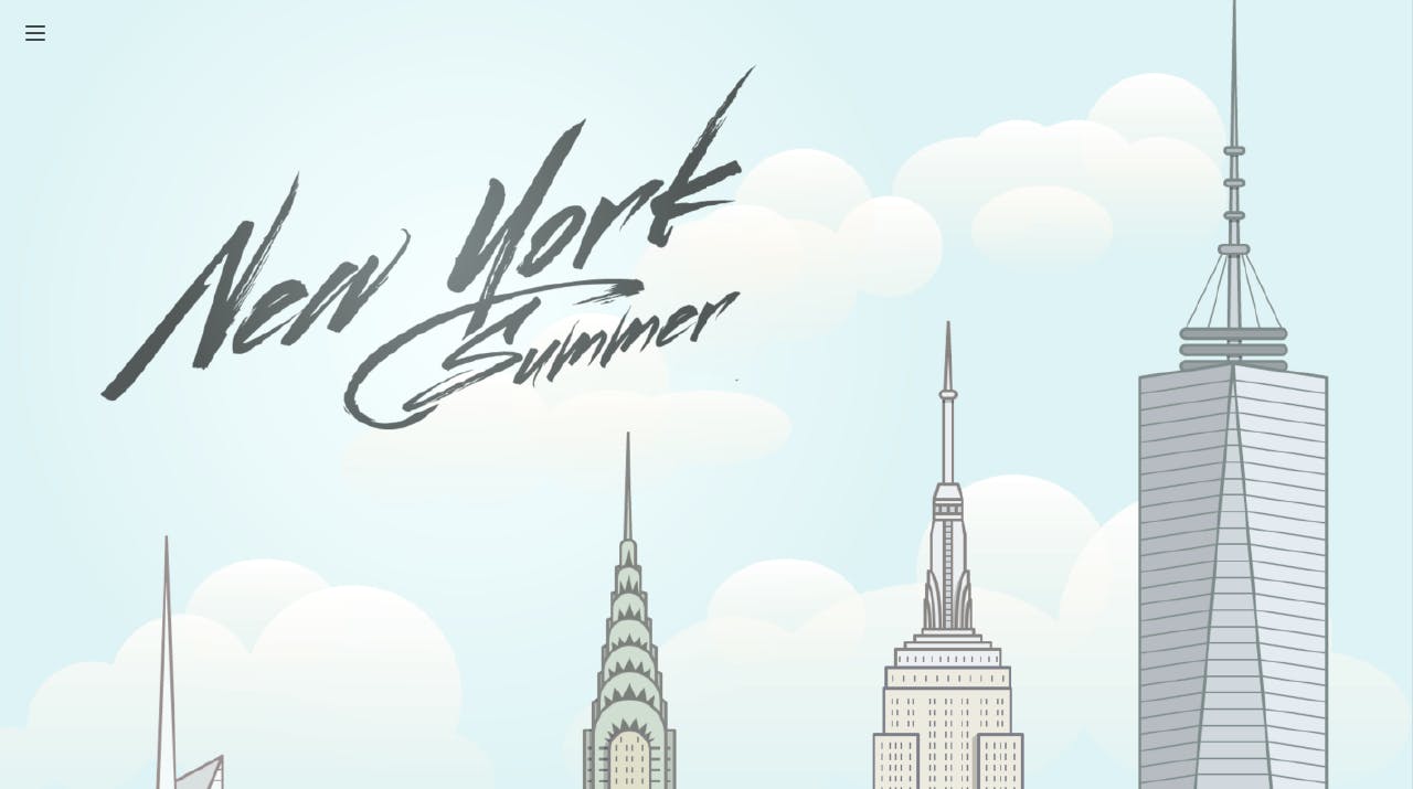 My New York Summer Website Screenshot