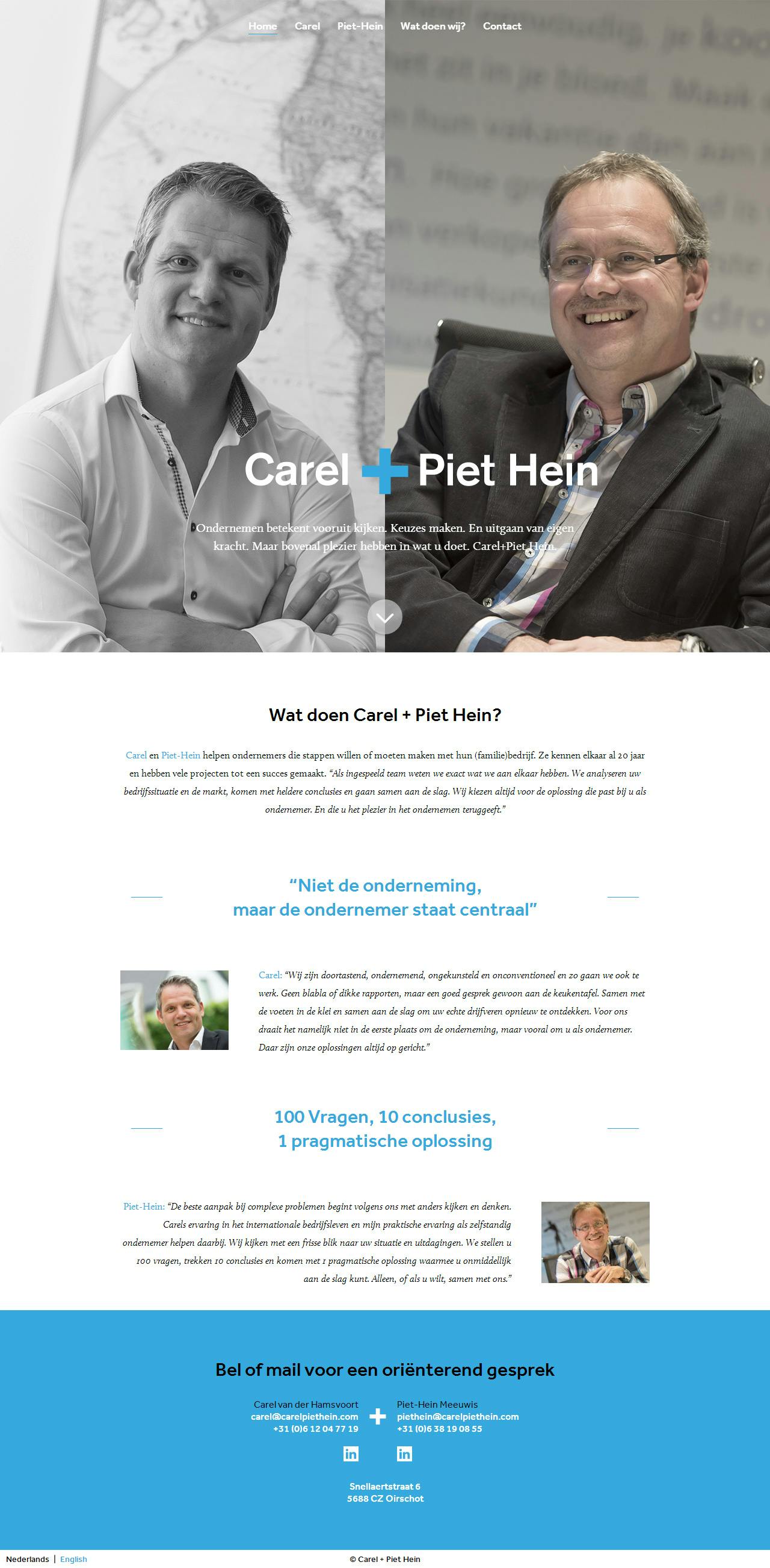 Carel + Piet Hein Website Screenshot