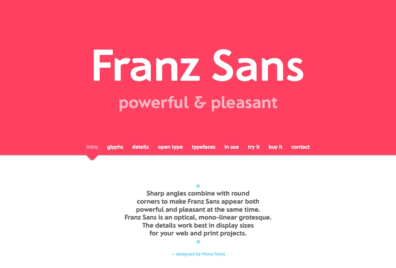 Franz Sans Website Screenshot