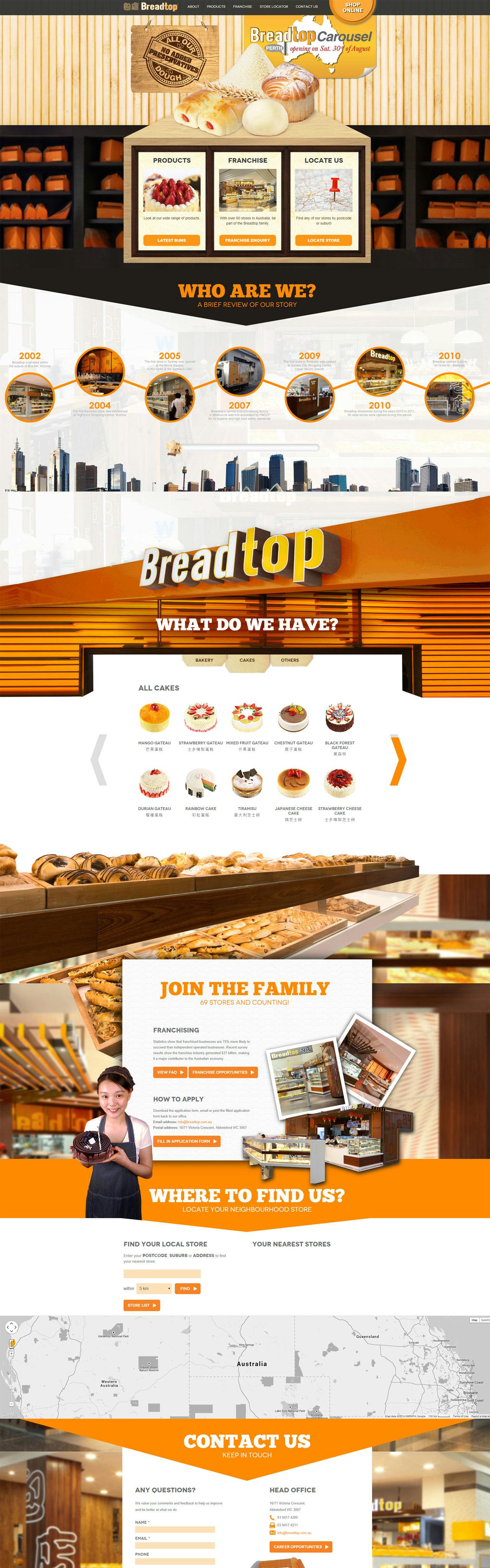 Breadtop Website Screenshot