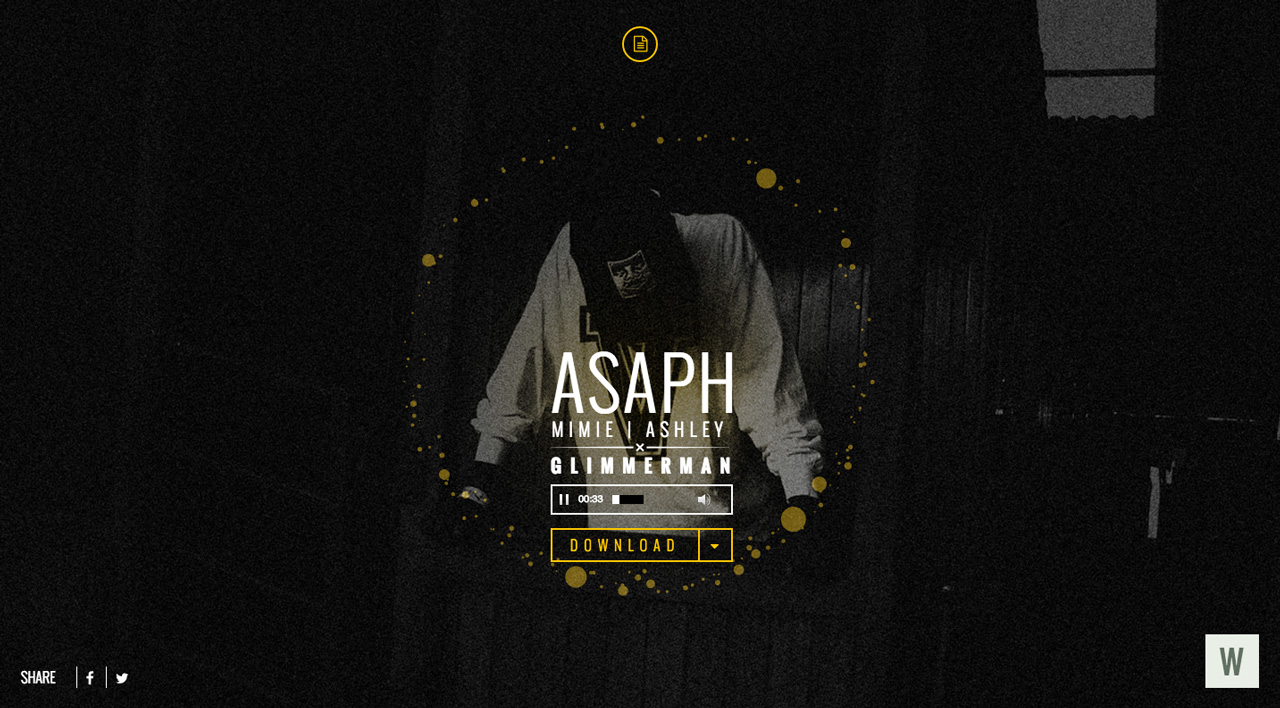 Asaph – Glimmerman Website Screenshot