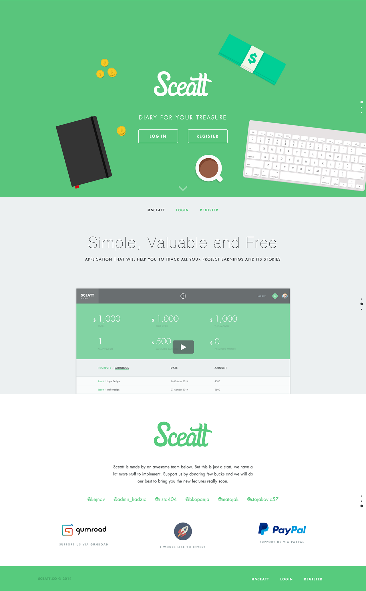 Sceatt Website Screenshot
