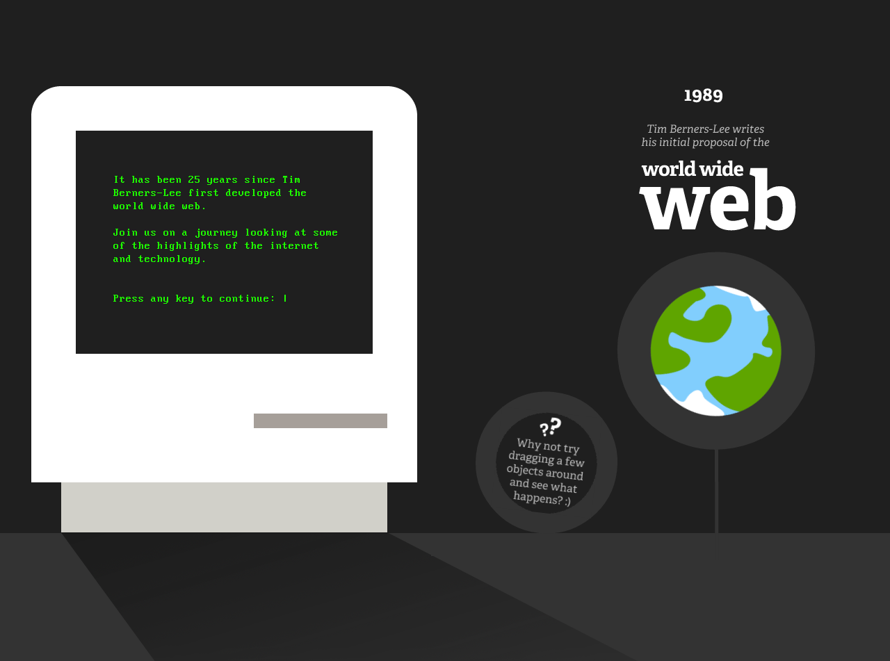 25 years of the Internet Website Screenshot