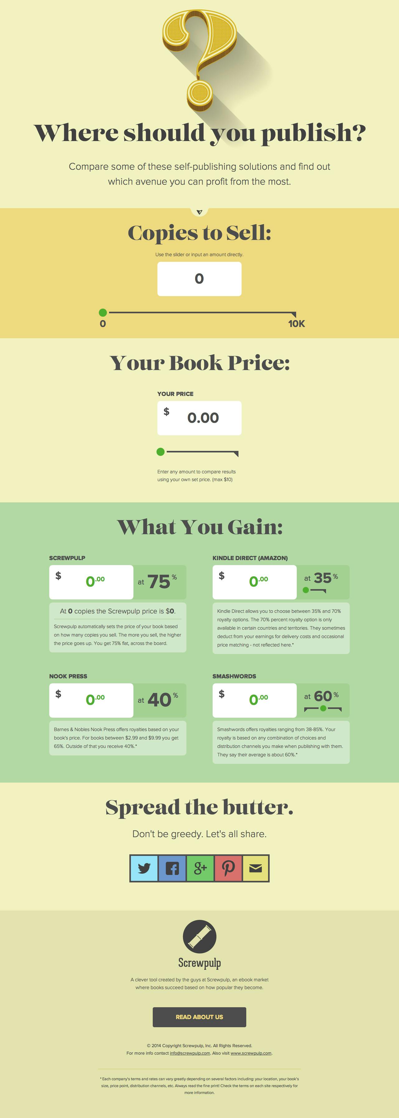 Where Should You Publish? Website Screenshot