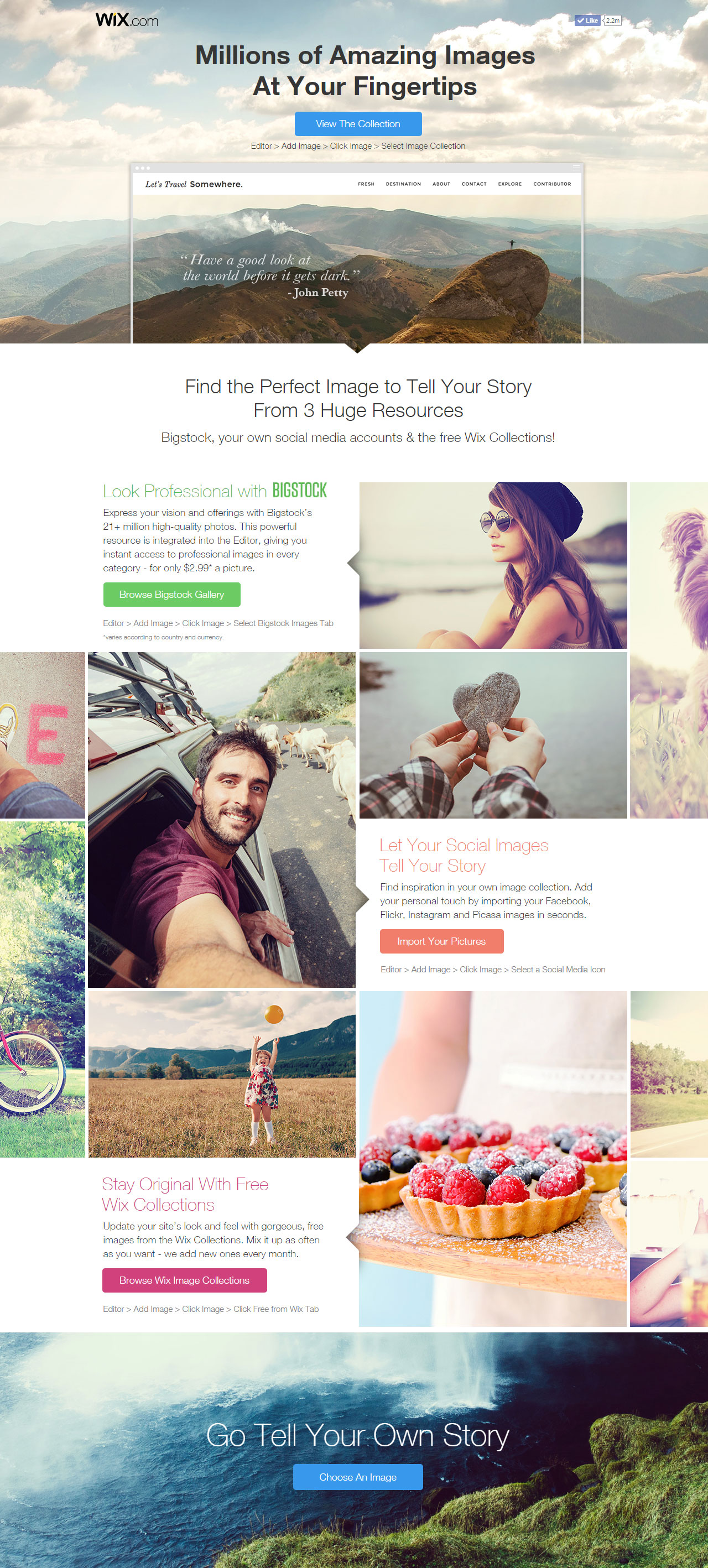 Wix – Million of Images At Your Fingertips Website Screenshot