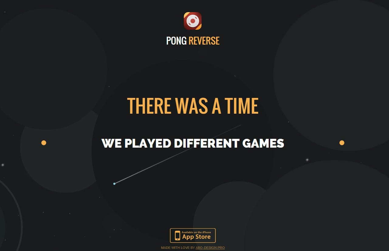 Pong Reverse Website Screenshot