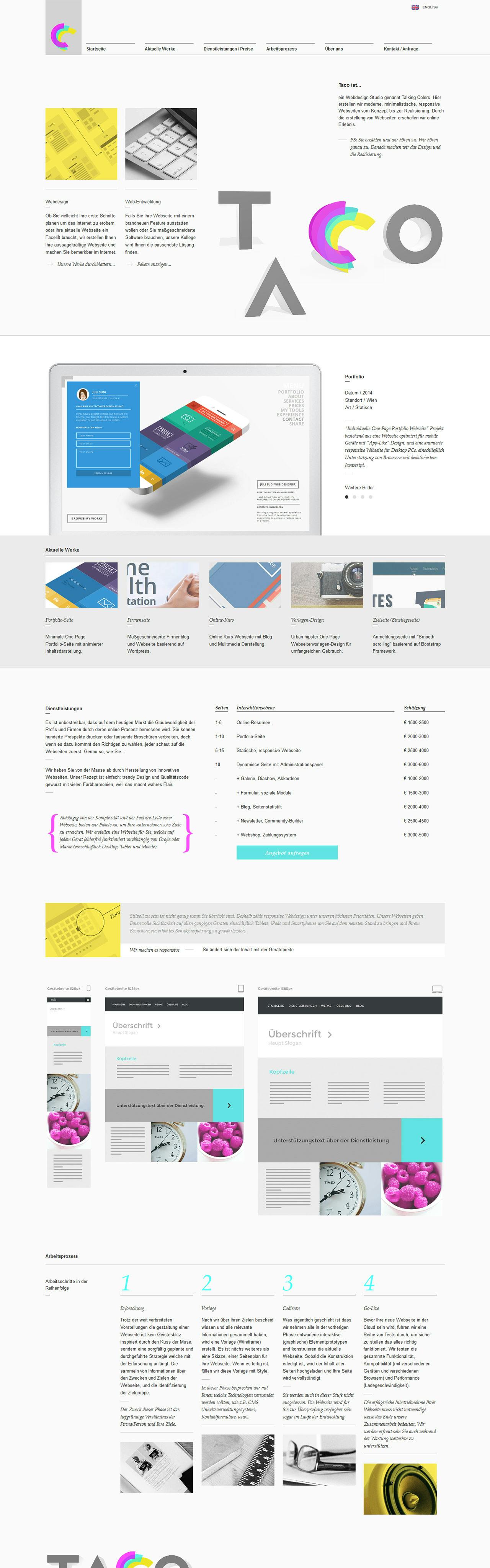 Talking Colors Web Design Studio Website Screenshot
