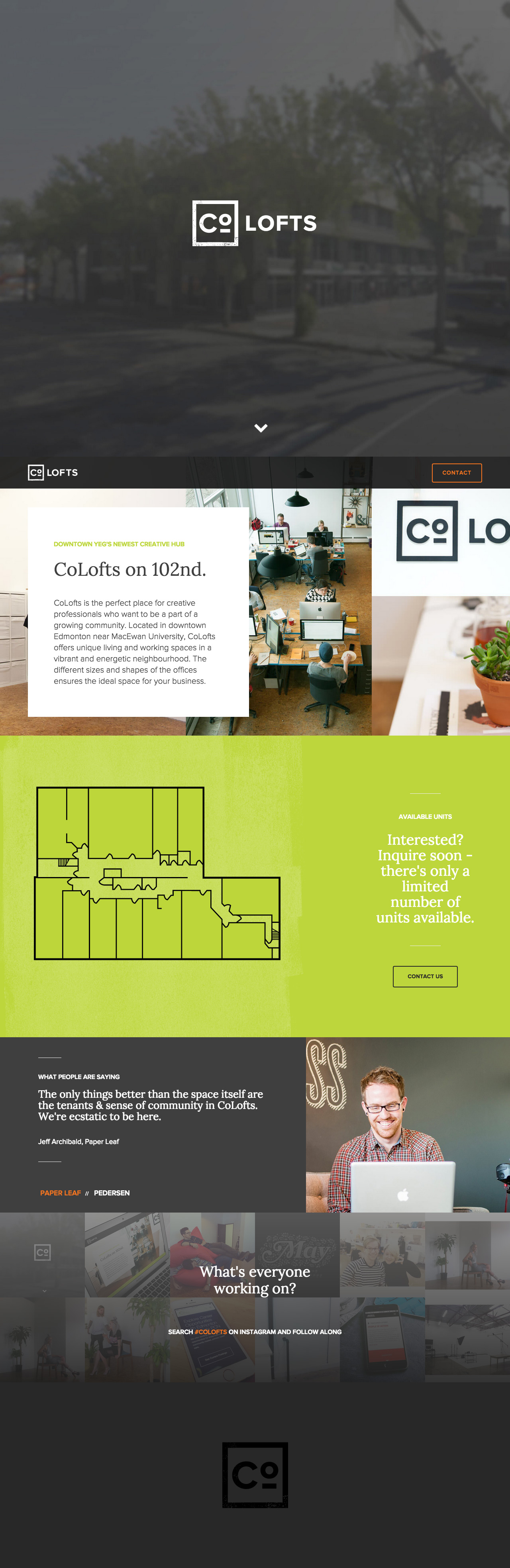 CoLofts Website Screenshot