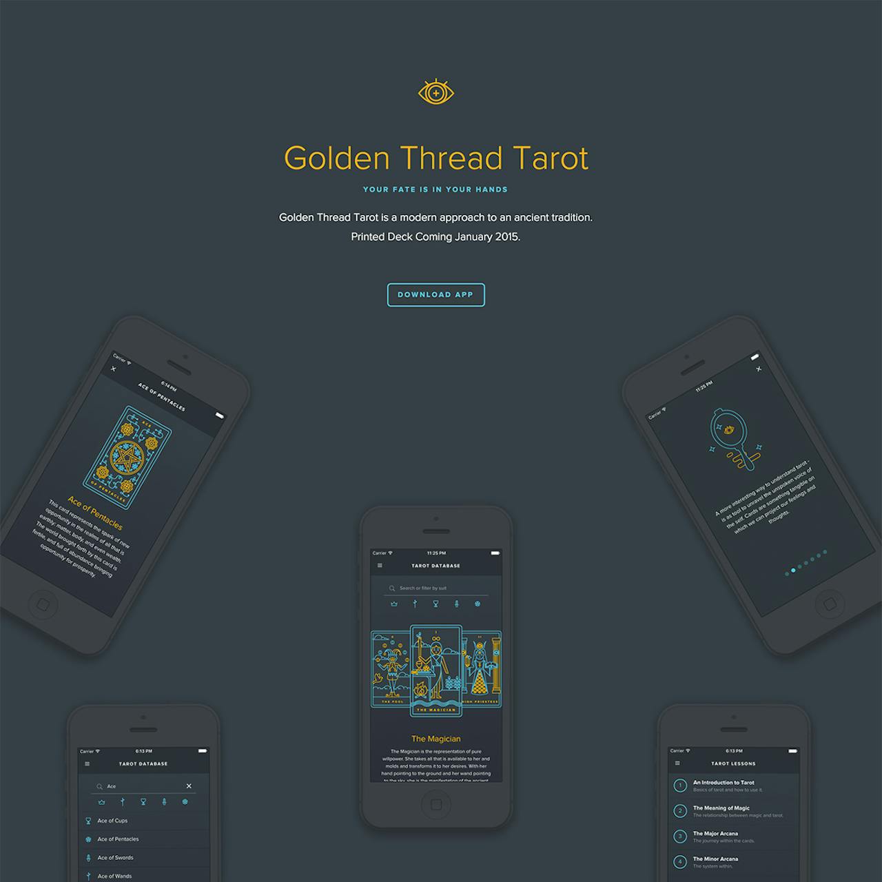 Golden Thread Tarot Website Screenshot