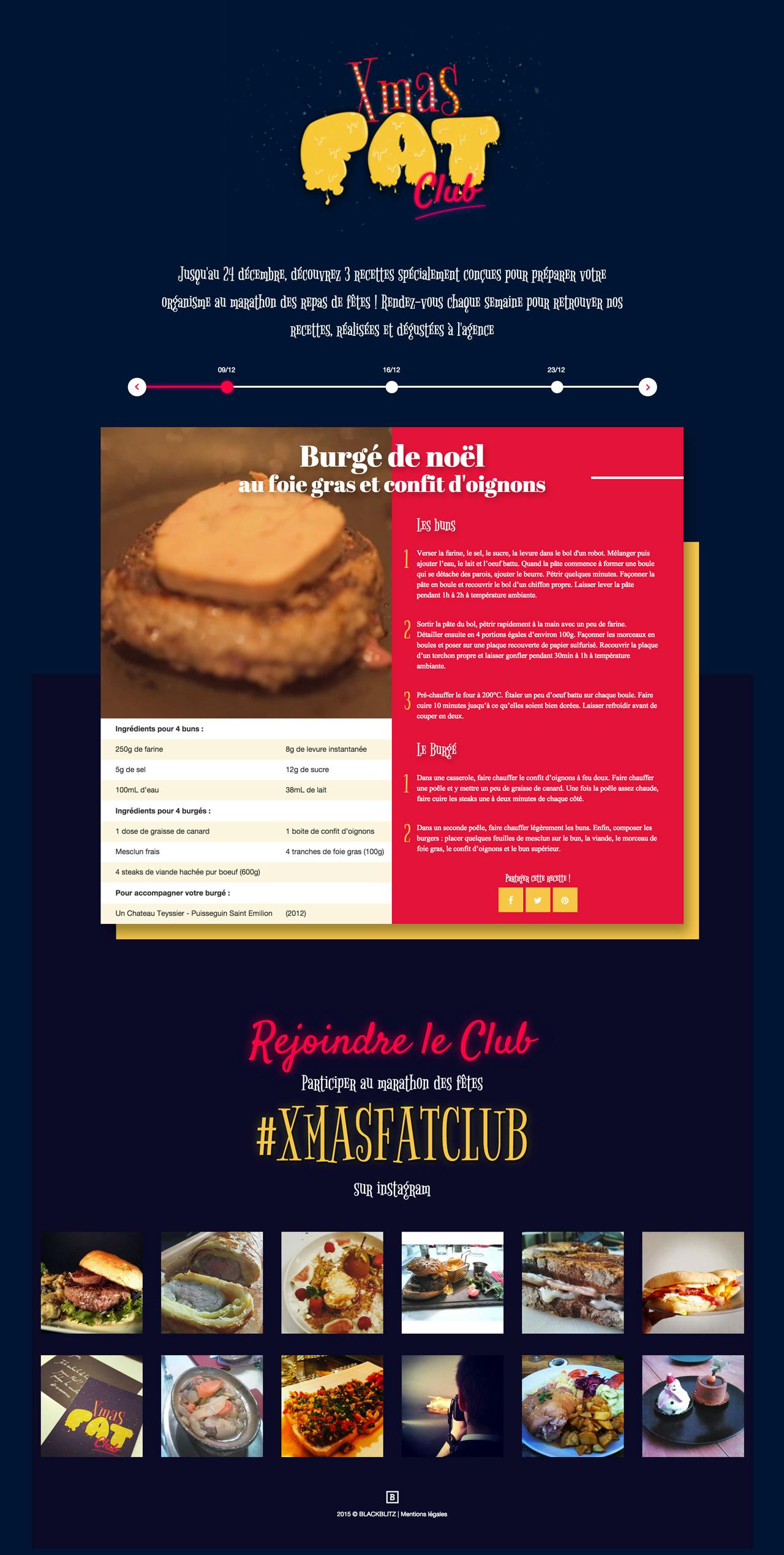 Xmas FAT Club Website Screenshot