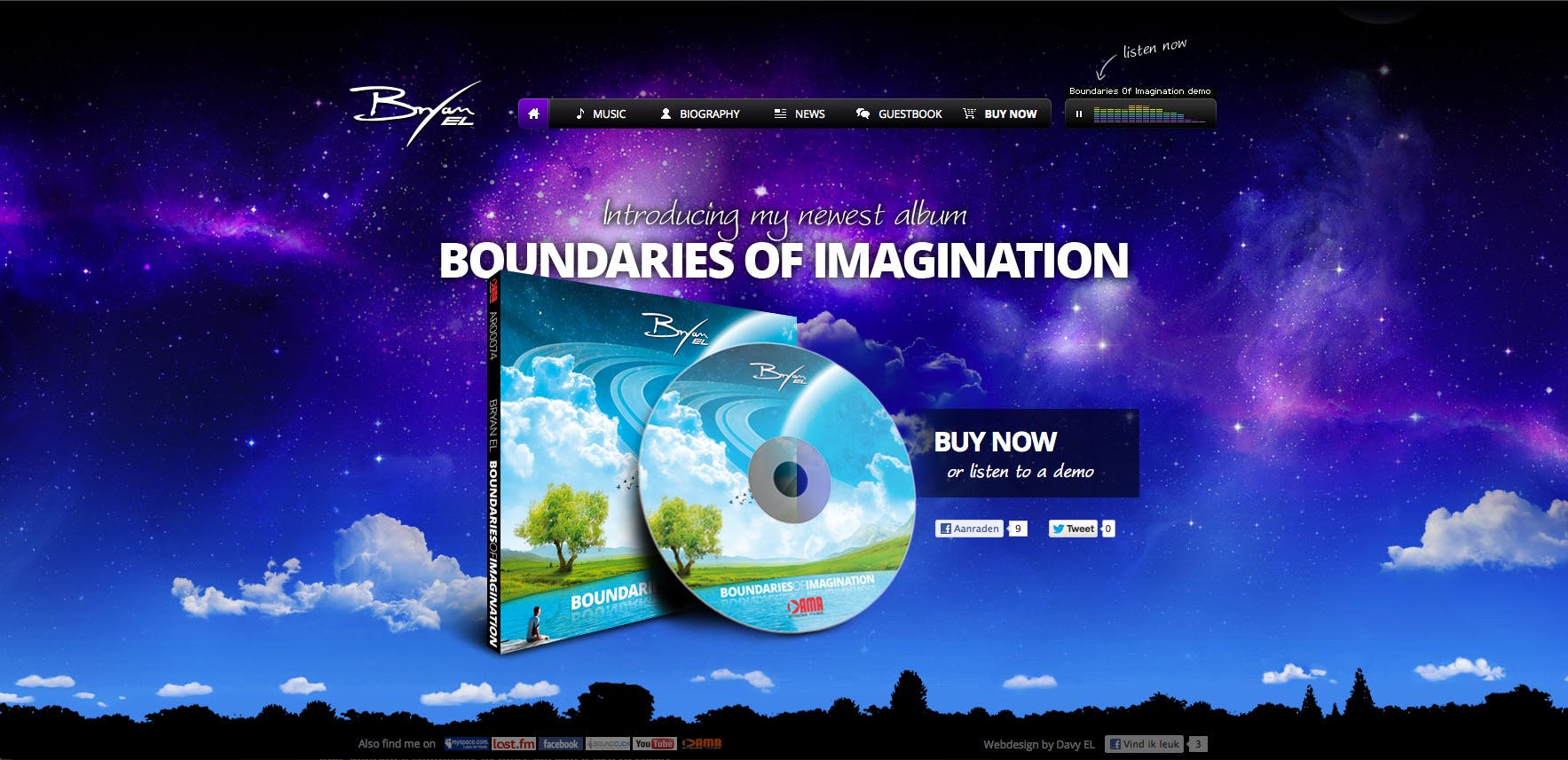Bryan EL music Website Screenshot