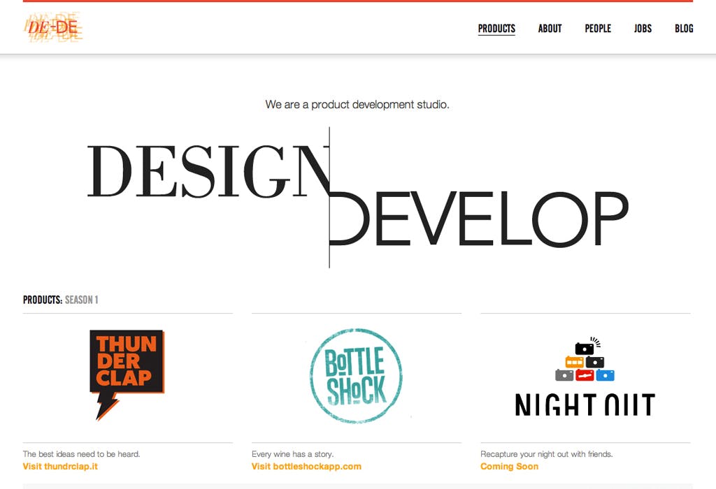 DE-DE Design & Develop Website Screenshot
