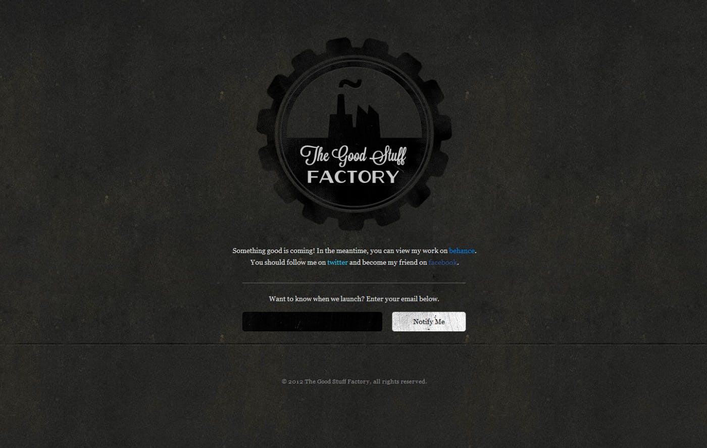 The Good Stuff Factory Website Screenshot