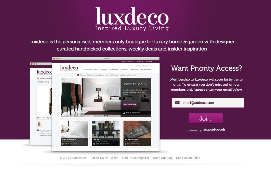 Luxdeco Website Screenshot