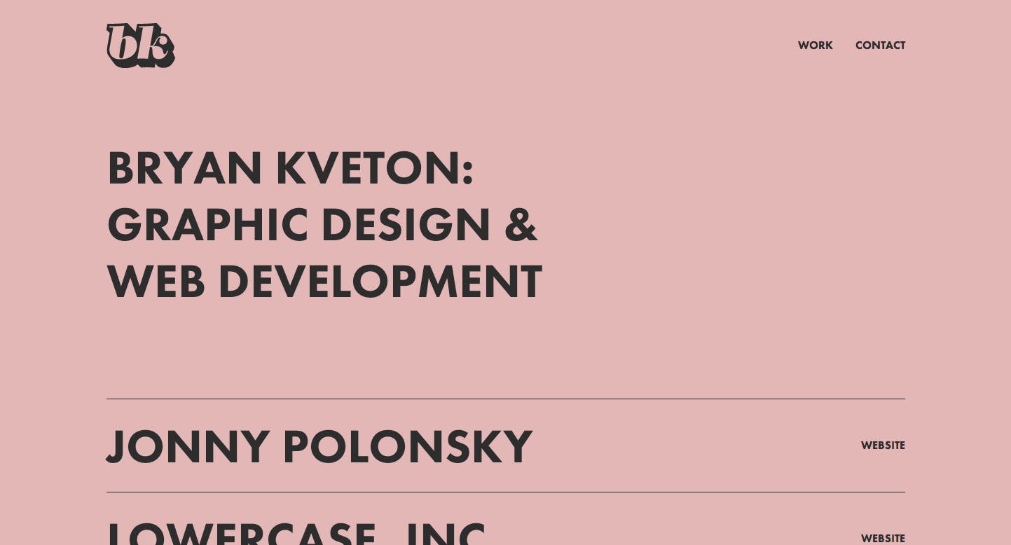 Bryan Kveton Website Screenshot