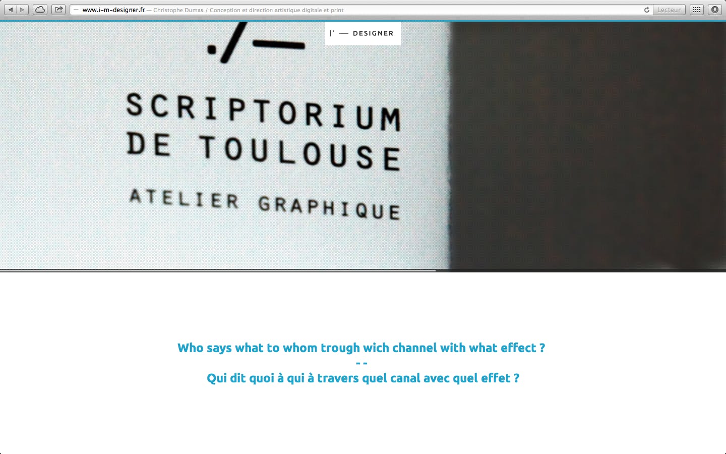 Christophe Dumas Website Screenshot