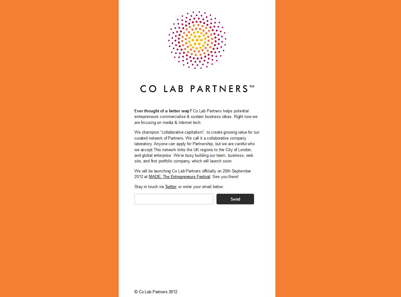 Co Lab Partners Website Screenshot