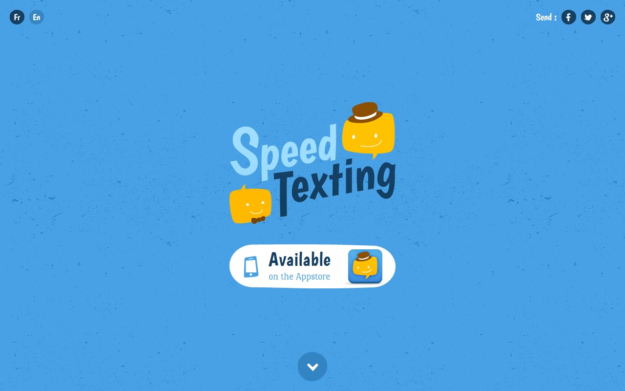 Speed Texting – iPhone Website Screenshot