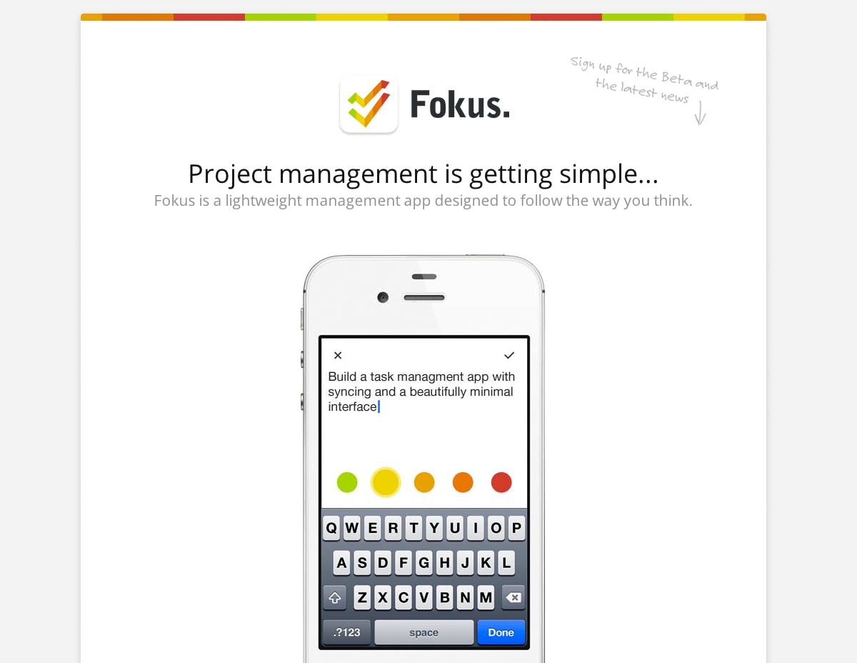 Fokus Website Screenshot