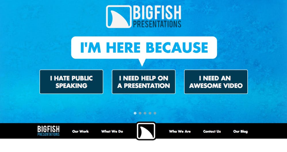 Big Fish Presentations Website Screenshot