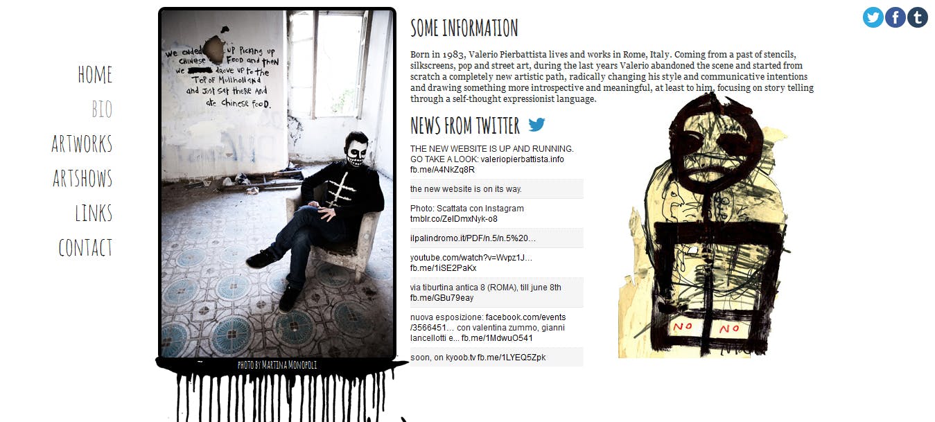 Valerio Pierbattista Website Screenshot