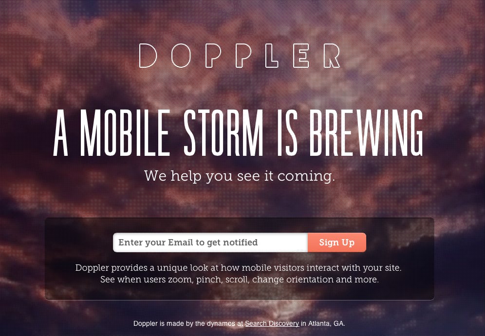 Doppler Mobile Analytics Website Screenshot