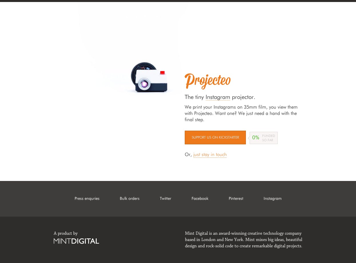 Projecteo Website Screenshot