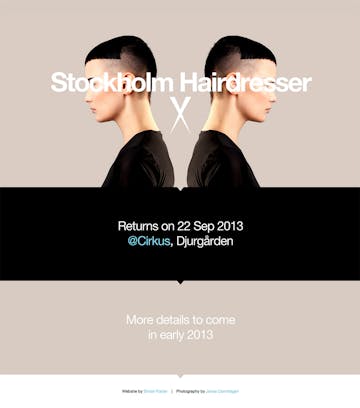 Hairdresser One Page Websites