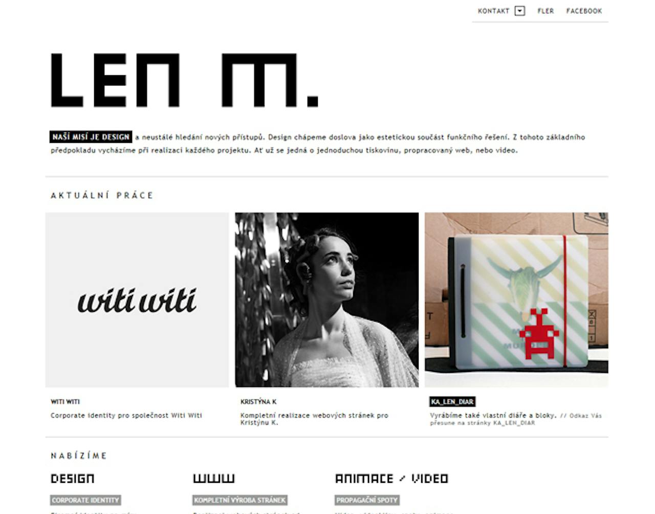 LEN M. Website Screenshot