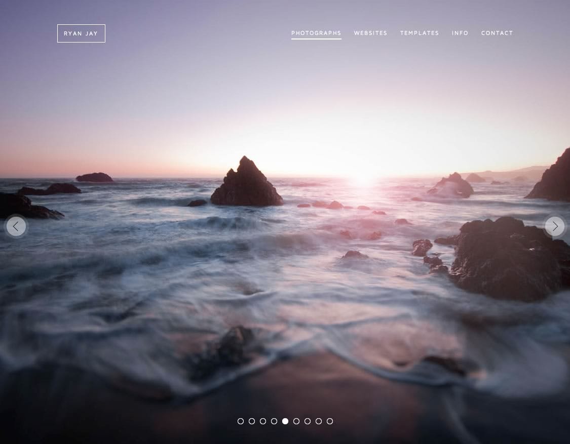 Ryan Jay – Photographer & Web Designer Website Screenshot