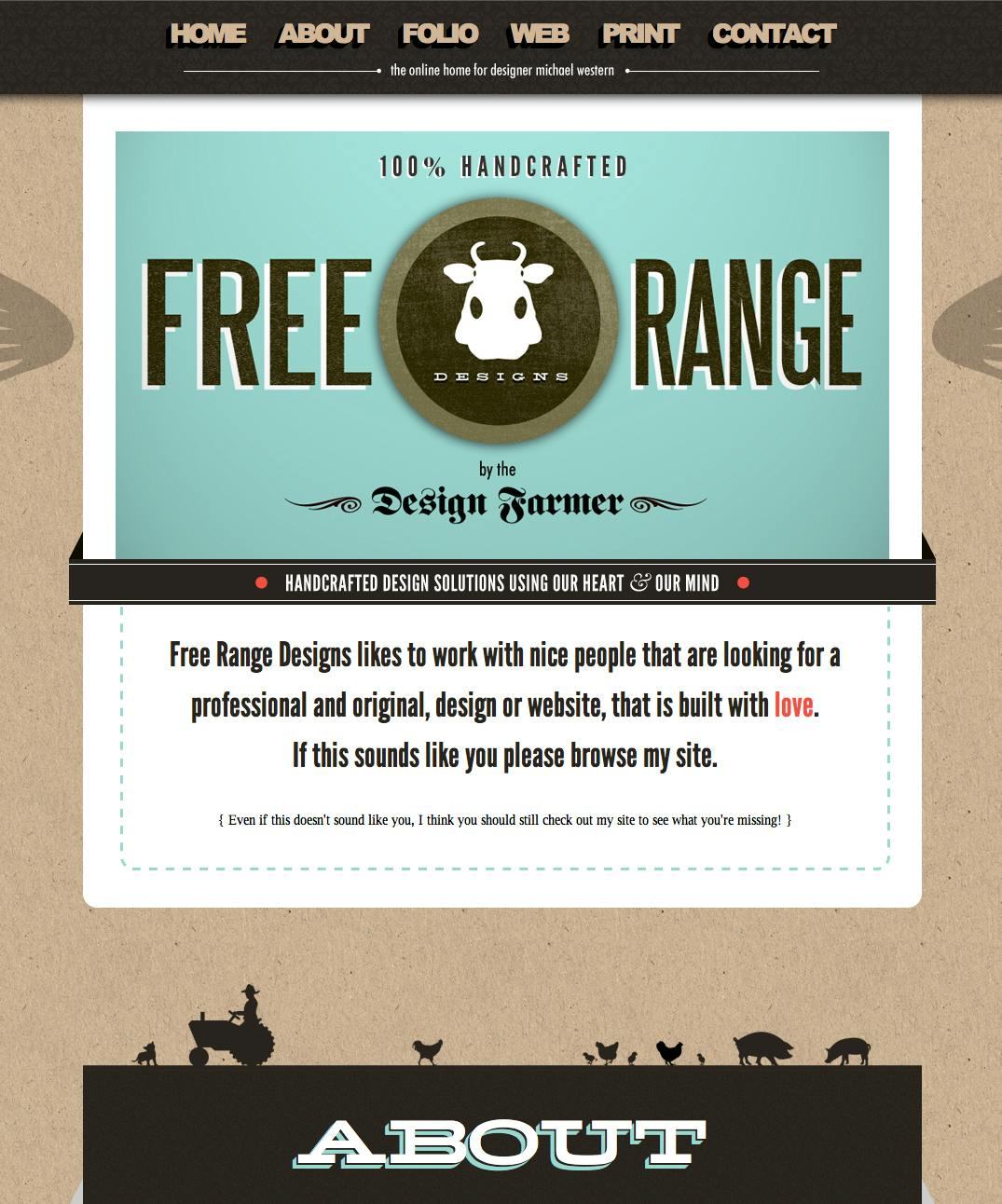 Free Range Designs Website Screenshot