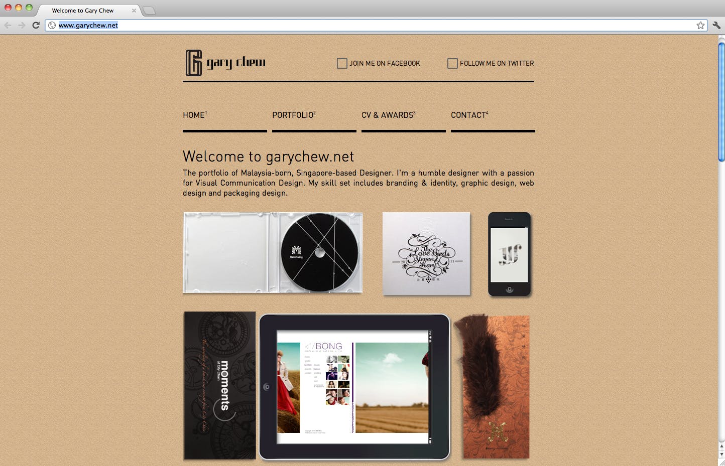 Gary Chew Website Screenshot