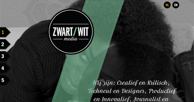 Zwart/Wit Media Website Screenshot