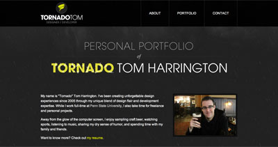 Tornado Tom Website Screenshot