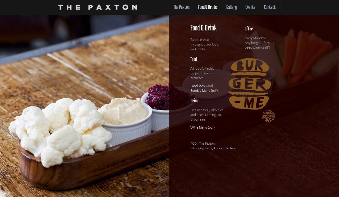 The Paxton Website Screenshot