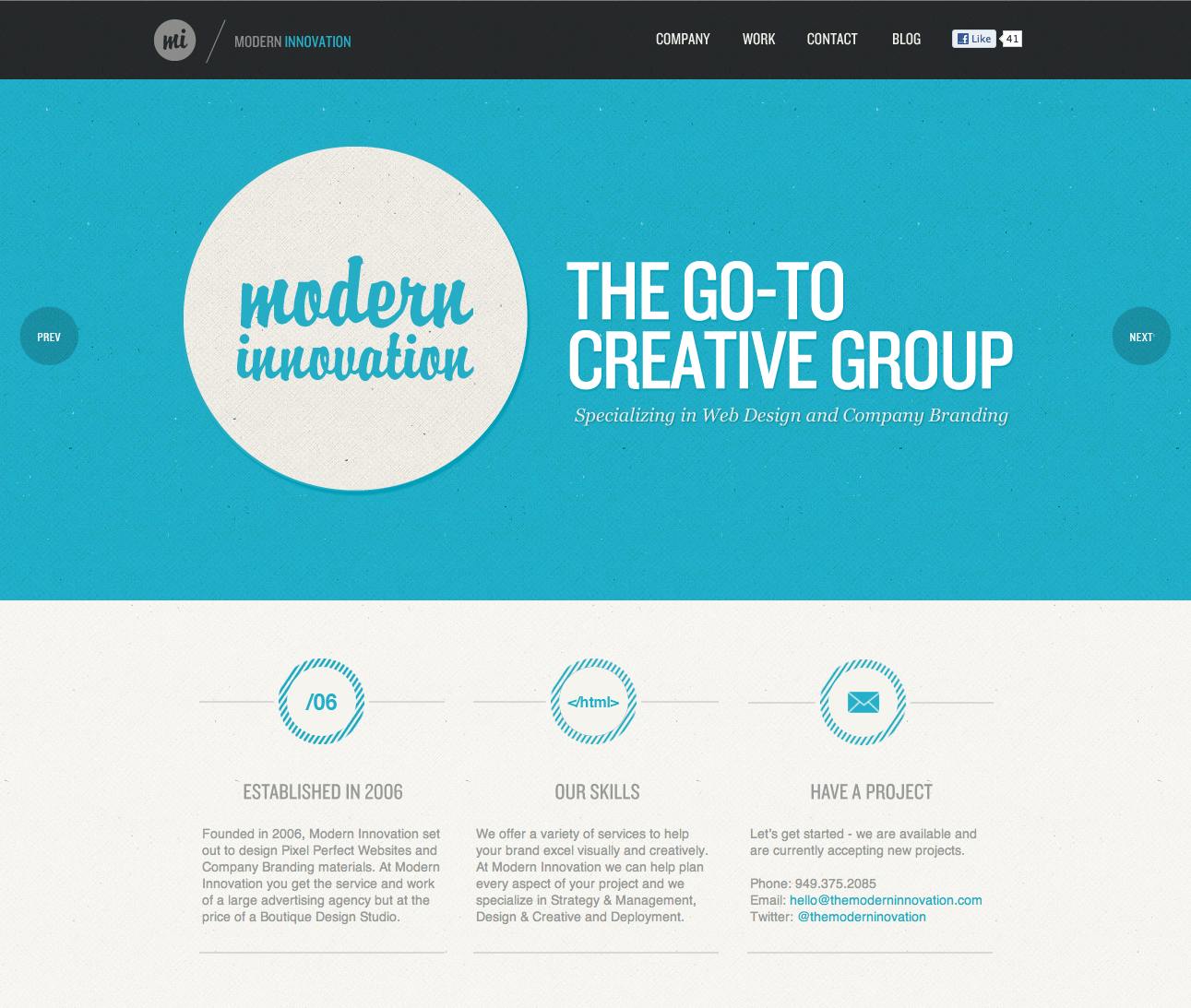 Modern Innovation Website Screenshot