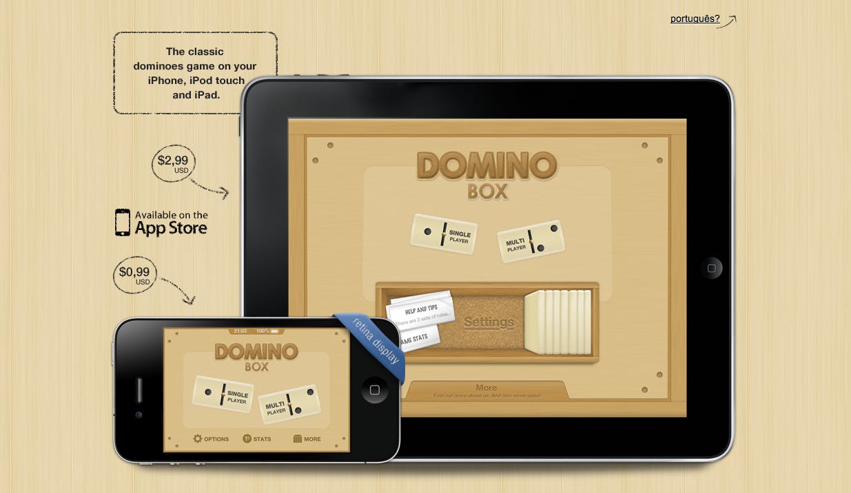 Domino Box Website Screenshot