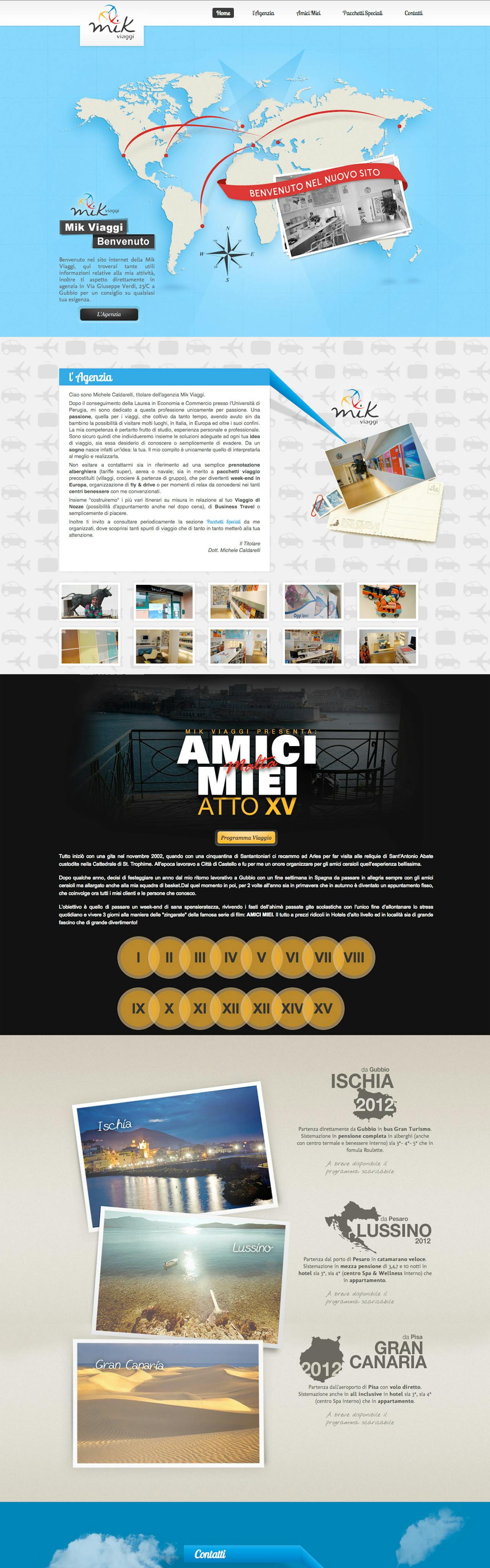 Mik Viaggi Website Screenshot