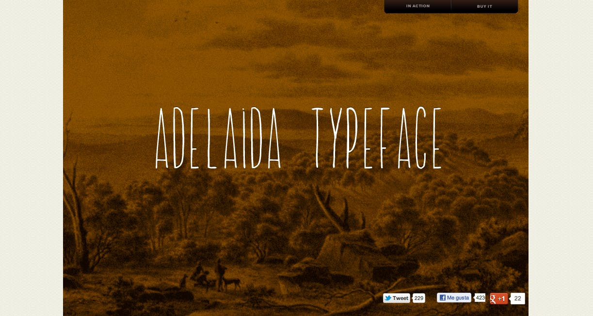 Adelaida Font Website Screenshot