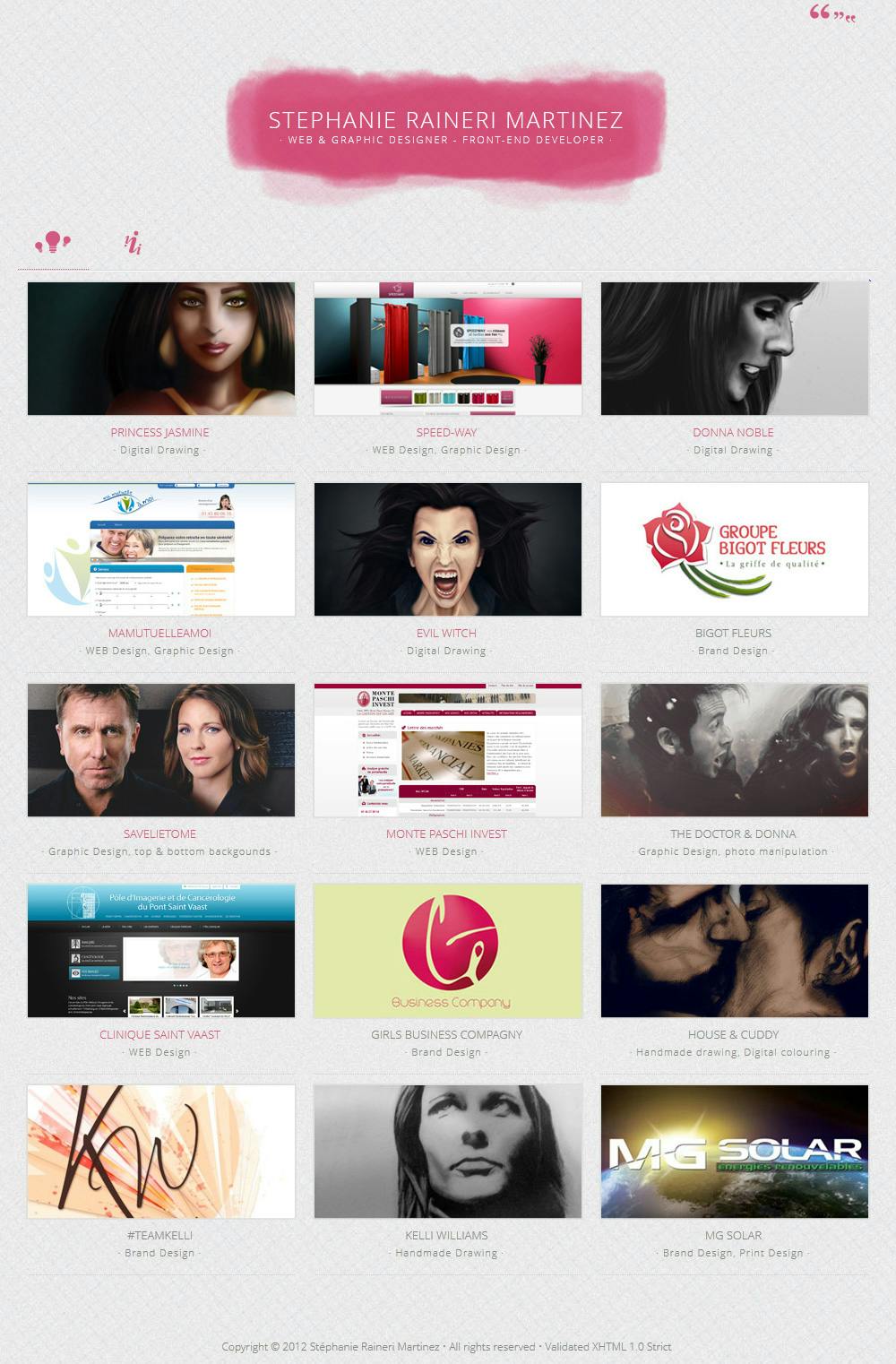 Stephanie Raineri Website Screenshot