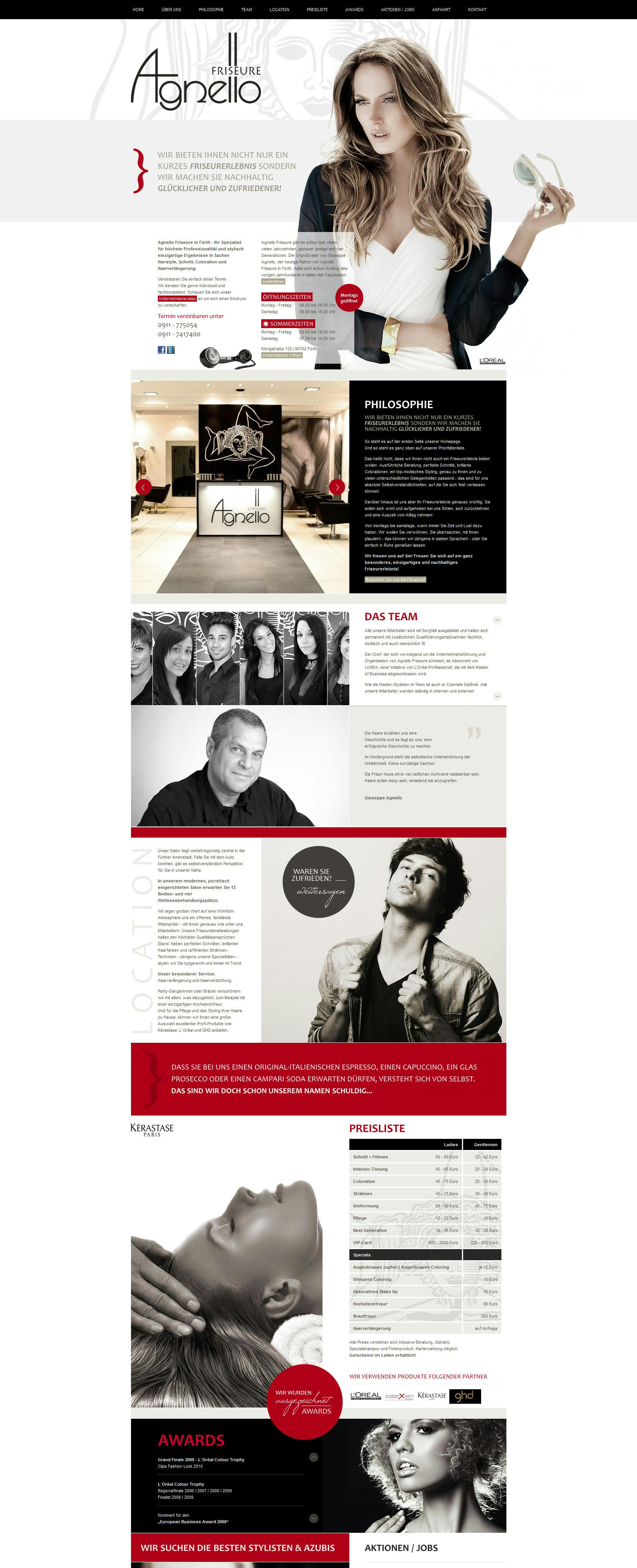 Agnello Friseure Website Screenshot