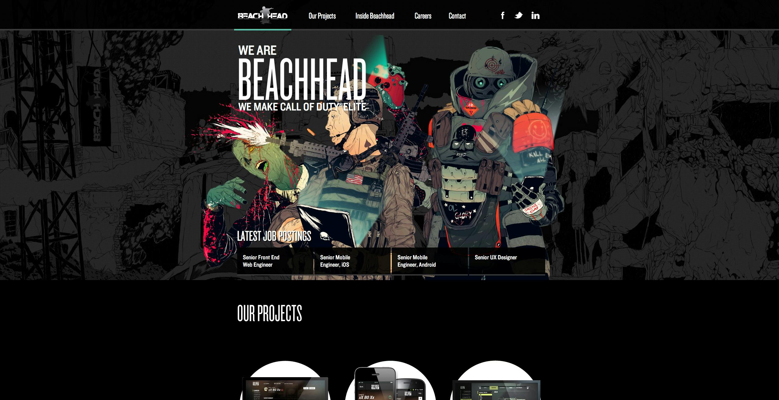 Beachhead Studio Website Screenshot