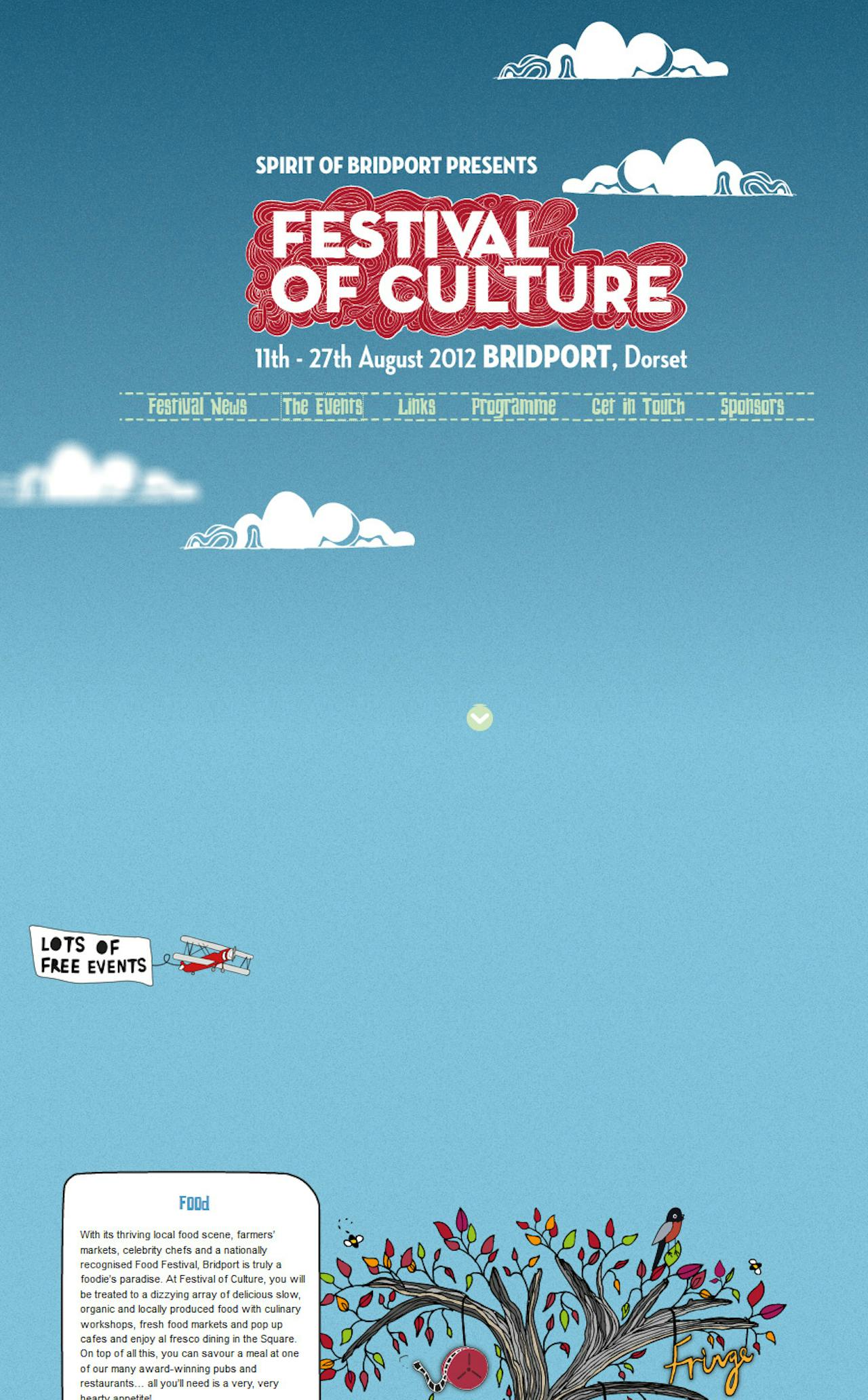 Festival of Culture Website Screenshot
