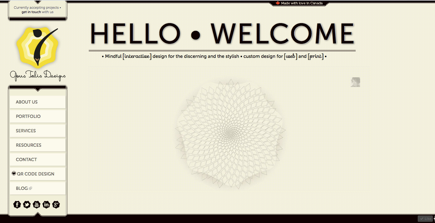 Opus Talis Designs Website Screenshot