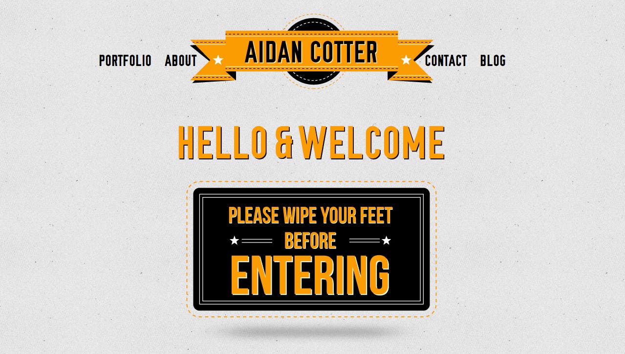 Aidan Cotter Website Screenshot