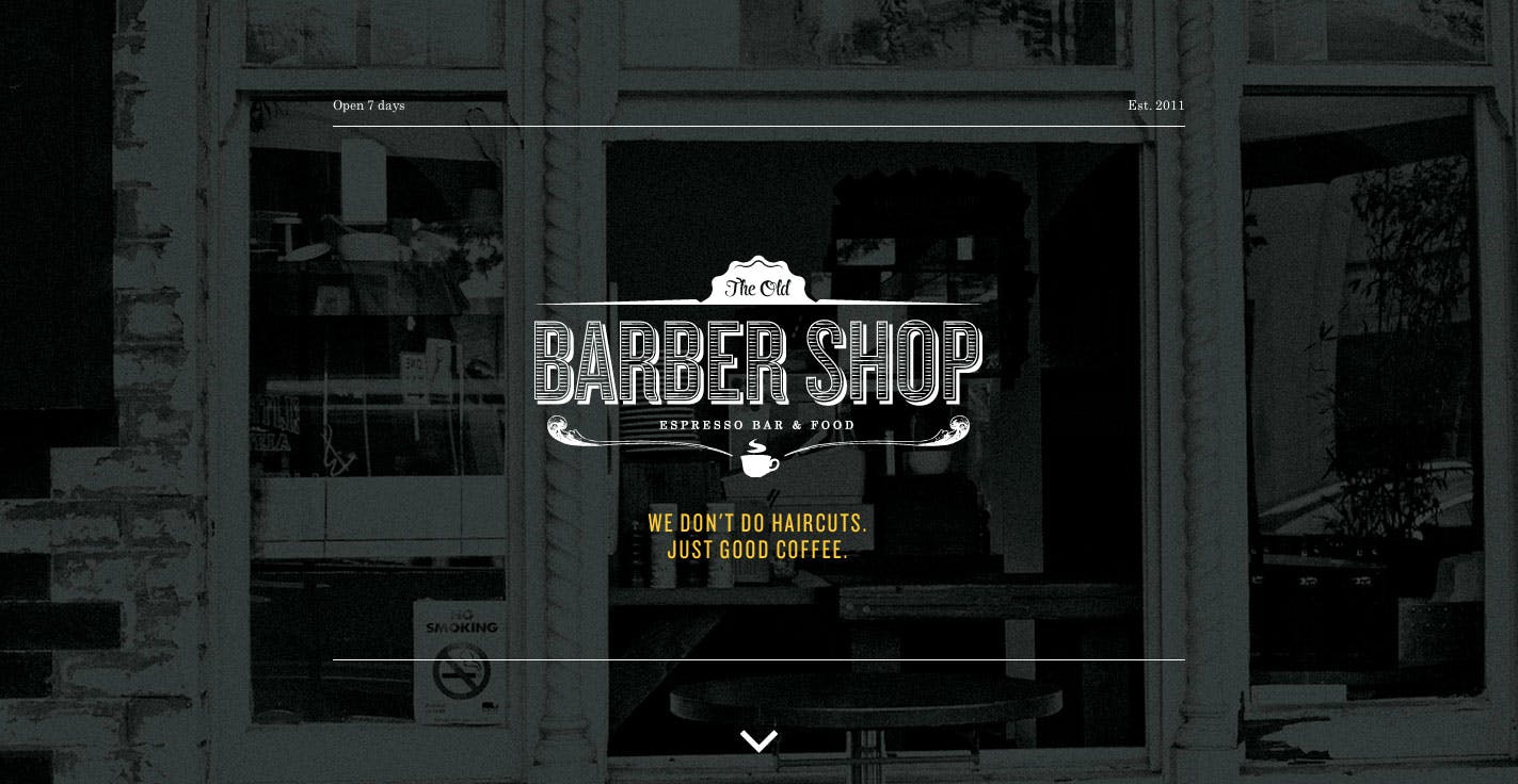 The Old Barber Shop Website Screenshot